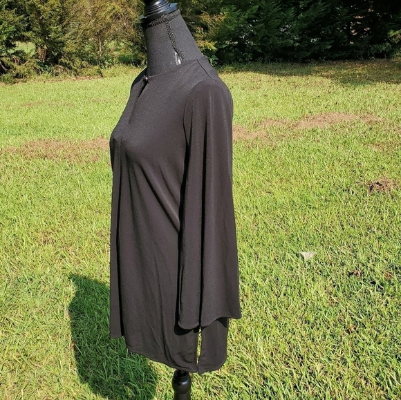 Black Ralph Lauren Top Bell Sleeves NWT - Picture 4 of 8